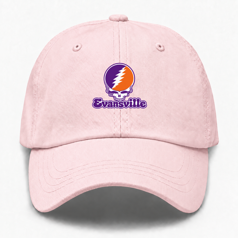 Evansville Stealie Premium Unisex Dad Hat — Design: Evansville University of — Pink