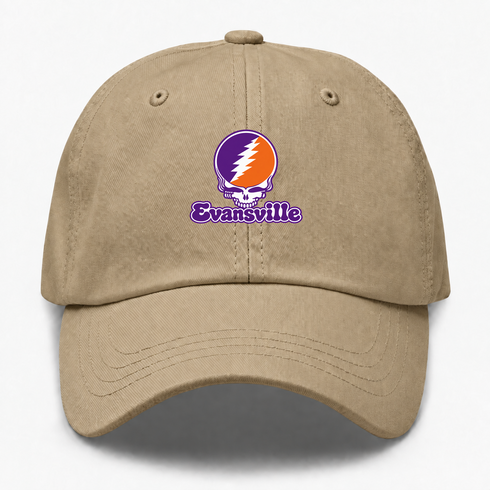 Evansville Stealie Premium Unisex Dad Hat — Design: Evansville University of — Khaki