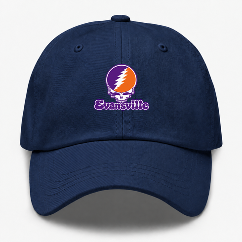 Evansville Stealie Premium Unisex Dad Hat — Design: Evansville University of — Navy
