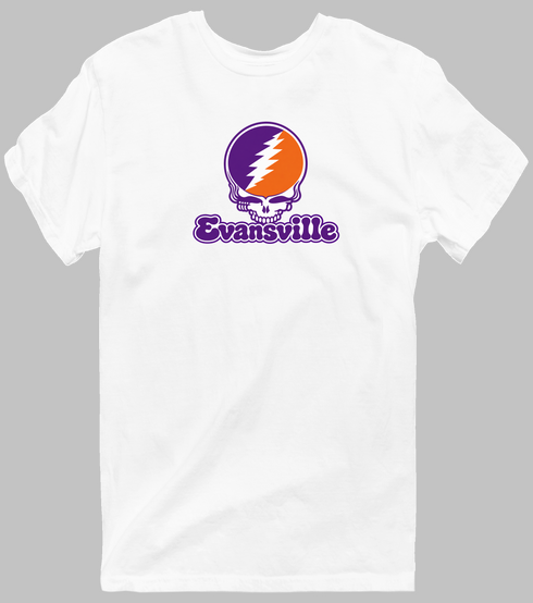 Evansville Stealie Premium Unisex T-Shirt — Design: Evansville University of — White