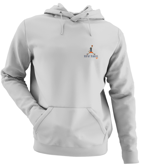 New York Knick - Air Jerry - Premium Grateful Dead Left Chest Hoodie - Sport Grey