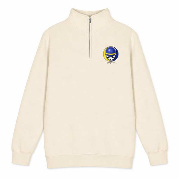Curacao FIFA World Cup - Premium Grateful Dead Quarter-Zip Pullover - Sand - 1