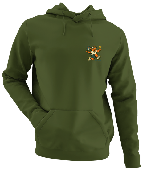 Pickleball Bear - Life is dead.® - Premium Grateful Dead Left Chest Hoodie - Military Green - 7