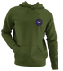 Baltimore Football Dancing Bear - Premium Grateful Dead Left Chest Hoodie - Military Green