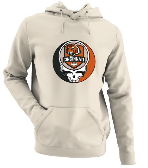 Cincinnati Football - Premium Grateful Dead Hoodie - Sand - 3