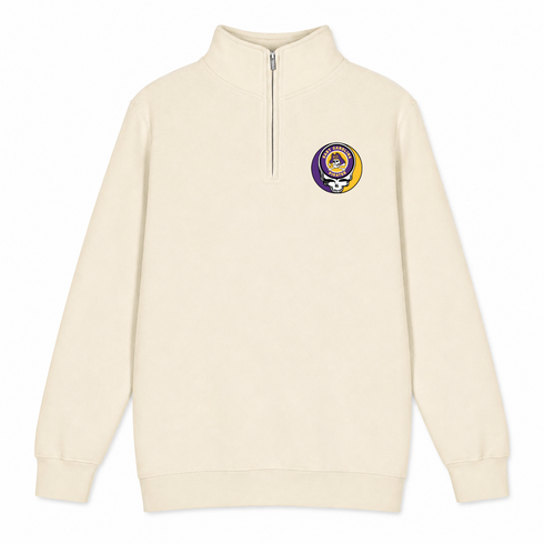 East Carolina University - Premium Grateful Dead Quarter-Zip Pullover - Sand - 1