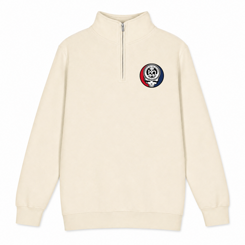 College of the Atlantic - Premium Grateful Dead Quarter-Zip Pullover - Sand - 1