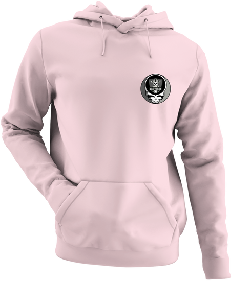 Las Vegas Football - Premium Grateful Dead Left Chest Hoodie - Light Pink - 4