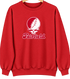 Fairfield Stealie Premium Unisex Crewneck — Design: Fairfield University — Red