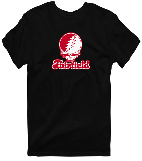 Fairfield Stealie Premium Unisex T-Shirt — Design: Fairfield University — Black