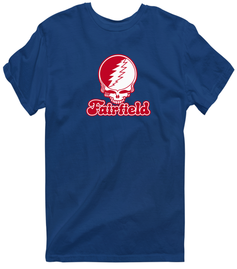 Fairfield Stealie Premium Unisex T-Shirt — Design: Fairfield University — Navy