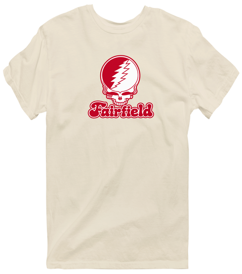 Fairfield Stealie Premium Unisex T-Shirt — Design: Fairfield University — Sand