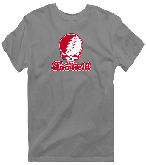 Fairfield Stealie Premium Unisex T-Shirt — Design: Fairfield University — Dark Heather