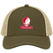 Fairfield Stealie Premium Unisex Trucker Cap — Design: Fairfield University — Moss/Khaki