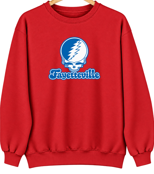 Fayetteville Stealie Premium Unisex Crewneck — Design: Fayetteville State University — Red