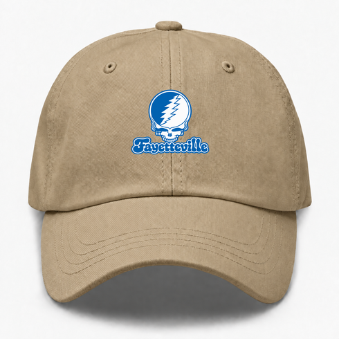 Fayetteville Stealie Premium Unisex Dad Hat — Design: Fayetteville State University — Khaki
