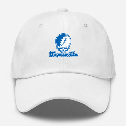 Fayetteville Stealie Premium Unisex Dad Hat — Design: Fayetteville State University — White
