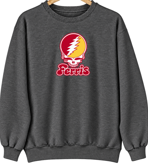 Ferris State Stealie Premium Unisex Crewneck — Design: Ferris State University — Dark Heather