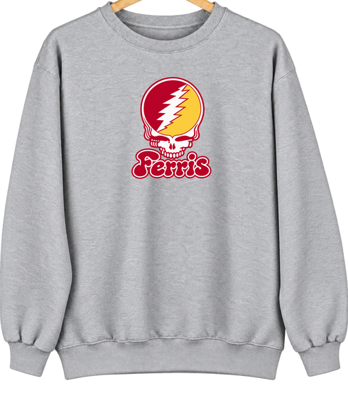 Ferris State Stealie Premium Unisex Crewneck — Design: Ferris State University — Sport Grey