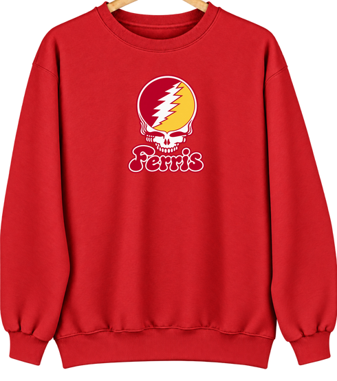 Ferris State Stealie Premium Unisex Crewneck — Design: Ferris State University — Red