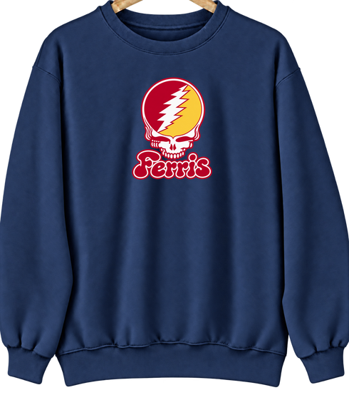 Ferris State Stealie Premium Unisex Crewneck — Design: Ferris State University — Navy
