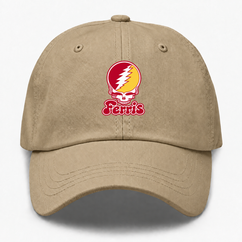 Ferris State Stealie Premium Unisex Dad Hat — Design: Ferris State University — Khaki