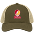 Ferris State Stealie Premium Unisex Trucker Cap — Design: Ferris State University — Moss/Khaki