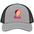 Ferris State Stealie Premium Unisex Trucker Cap — Design: Ferris State University — Heather Grey/Black