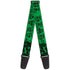 Grateful Dead - Guitar Strap - Grateful Dead Text w Skull & Roses Green - StealieShop