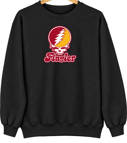 Flagler Stealie Premium Unisex Crewneck — Black