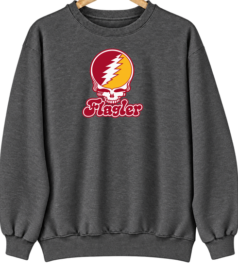 Flagler Stealie Premium Unisex Crewneck — Dark Heather