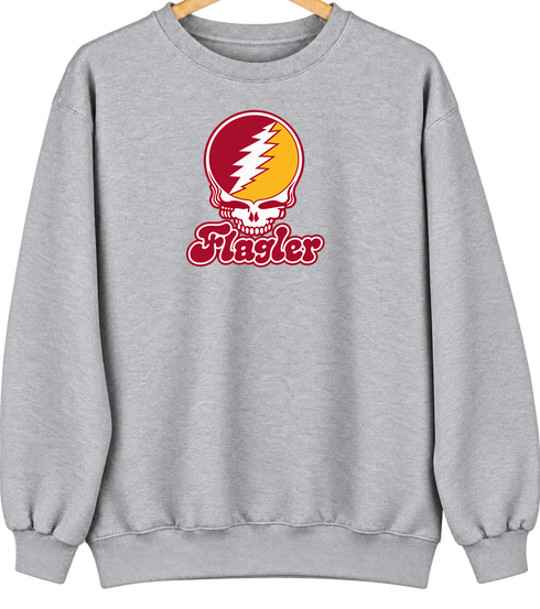 Flagler Stealie Premium Unisex Crewneck — Sport Grey