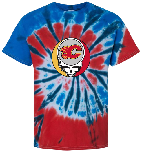 Calgary Flames Stealie Tie-Dye T-Shirt