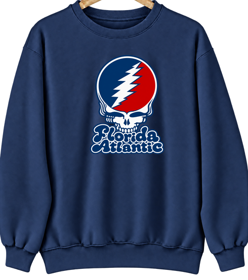 Florida Atlantic Stealie Premium Unisex Crewneck — Design: Florida Atlantic University — Navy
