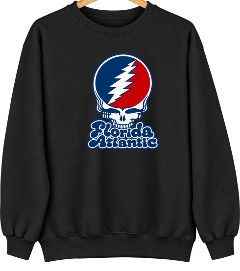 Florida Atlantic Stealie Premium Unisex Crewneck — Design: Florida Atlantic University — Black