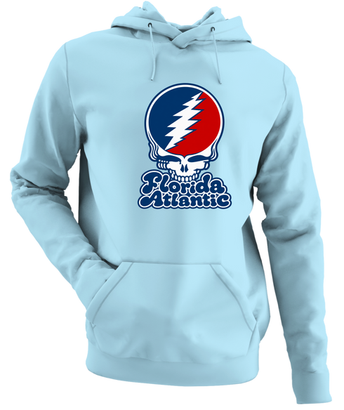 Florida Atlantic Stealie Premium Unisex Hoodie — Design: Florida Atlantic University — Light Blue