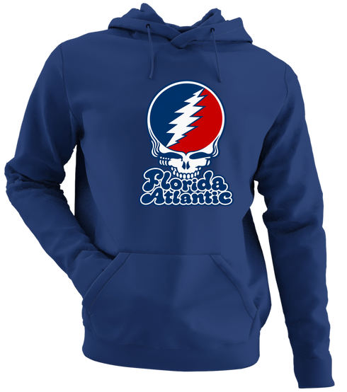 Florida Atlantic Stealie Premium Unisex Hoodie — Design: Florida Atlantic University — Navy