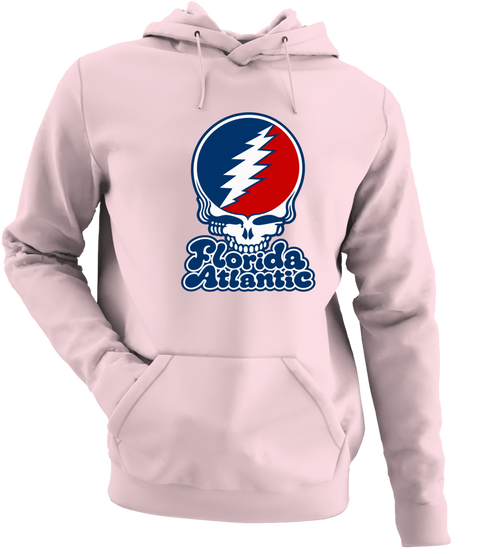 Florida Atlantic Stealie Premium Unisex Hoodie — Design: Florida Atlantic University — Light Pink