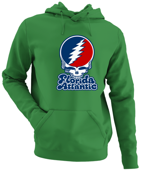 Florida Atlantic Stealie Premium Unisex Hoodie — Design: Florida Atlantic University — Irish Green