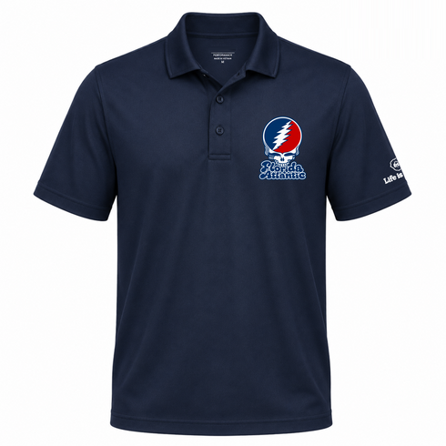 Florida Atlantic Stealie Premium Unisex Polo — Design: Florida Atlantic University — Navy