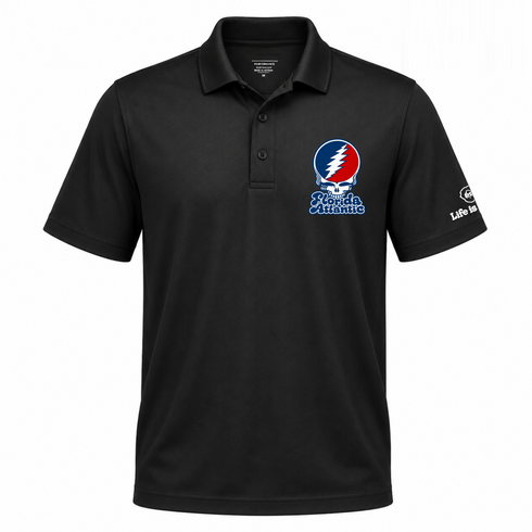 Florida Atlantic Stealie Premium Unisex Polo — Design: Florida Atlantic University — Black