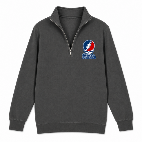 Florida Atlantic Stealie Premium Unisex Quarter-Zip — Design: Florida Atlantic University — Charcoal