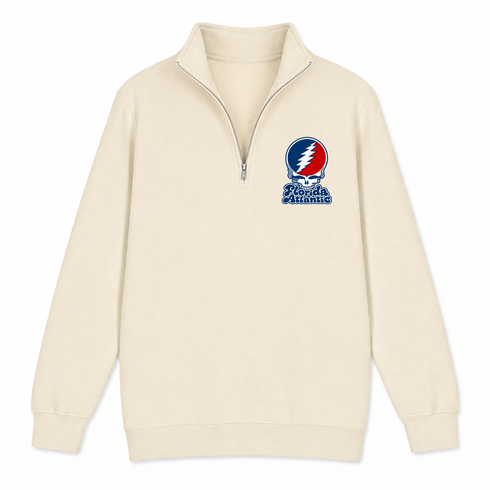 Florida Atlantic Stealie Premium Unisex Quarter-Zip — Design: Florida Atlantic University — Sand