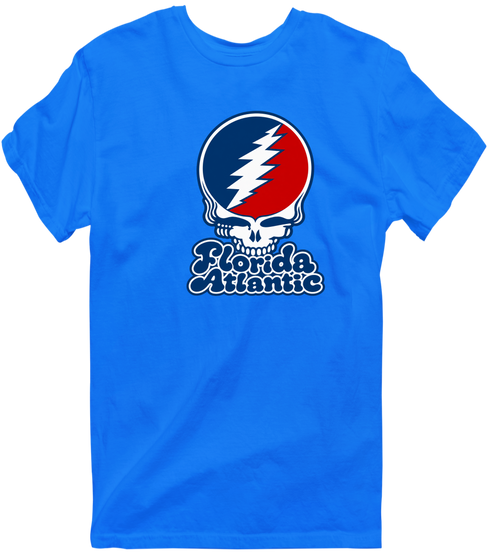 Florida Atlantic Stealie Premium Unisex T-Shirt — Design: Florida Atlantic University — Royal