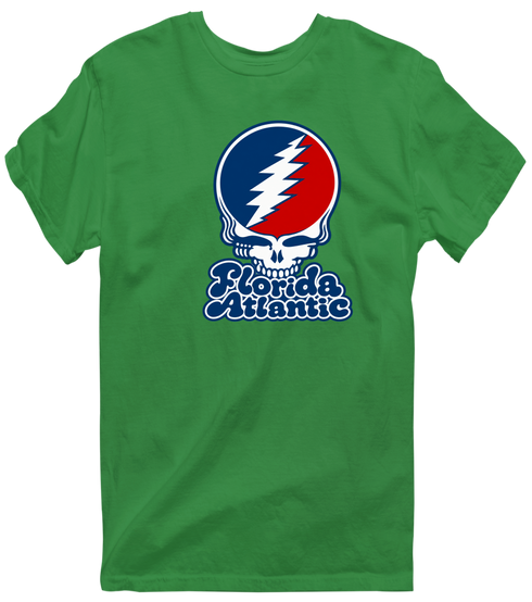 Florida Atlantic Stealie Premium Unisex T-Shirt — Design: Florida Atlantic University — Irish Green