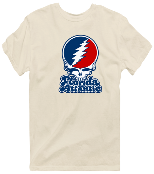 Florida Atlantic Stealie Premium Unisex T-Shirt — Design: Florida Atlantic University — Sand