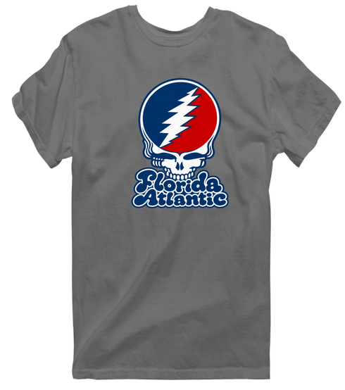 Florida Atlantic Stealie Premium Unisex T-Shirt — Design: Florida Atlantic University — Charcoal