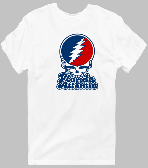 Florida Atlantic Stealie Premium Unisex T-Shirt — Design: Florida Atlantic University — White