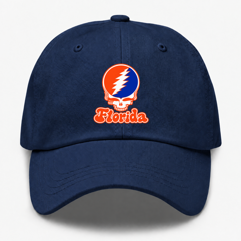 Florida Stealie Premium Unisex Dad Hat — Design: Florida University of — Navy
