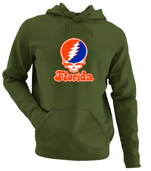 Florida Stealie Premium Unisex Hoodie — Design: Florida University of — Military Green